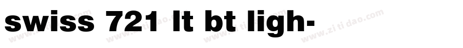 swiss 721 lt bt ligh字体转换